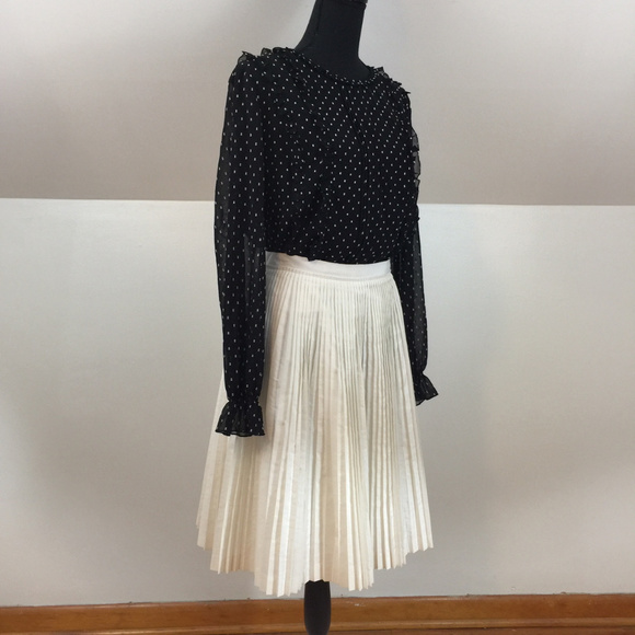 Banana Republic Dresses & Skirts - Banana Republic Ivory Accordian Pleated Skirt